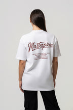 Oversize Backprint Interlock Tee - MASTERPIECE (WHITE)