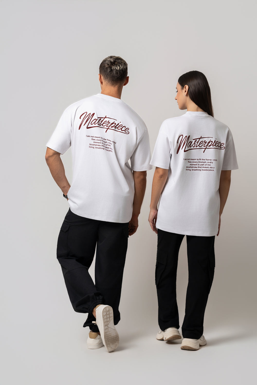 Oversize Backprint Interlock Tee - MASTERPIECE (WHITE)