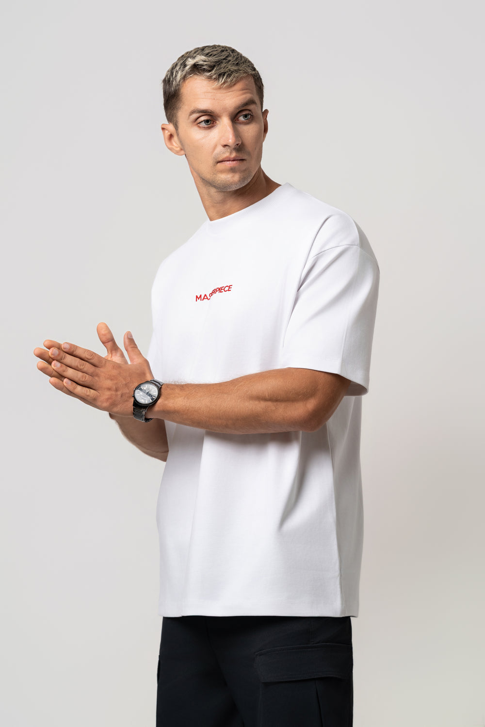 Oversize Backprint Interlock Tee - MASTERPIECE (WHITE)