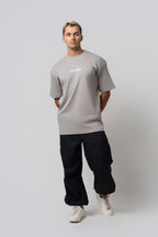 Oversize Backprint Interlock Tee - BOLD DREAMS (LITE ASH)