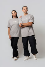 Oversize Backprint Interlock Tee - BOLD DREAMS (LITE ASH)