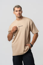 Oversize Backprint Interlock Tee - MASTERPIECE (BEIGE)