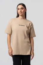 Oversize Backprint Interlock Tee - MASTERPIECE (BEIGE)
