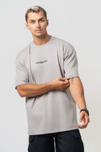 Oversize Backprint Interlock Tee - THE LEGEND (LITE ASH)