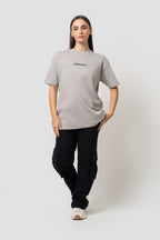 Oversize Backprint Interlock Tee - THE LEGEND (LITE ASH)