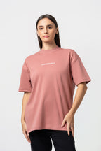 Oversize Backprint Interlock Tee - DESTINED TO WIN (DUSTY ROSE)