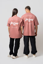Oversize Backprint Interlock Tee - DESTINED TO WIN (DUSTY ROSE)