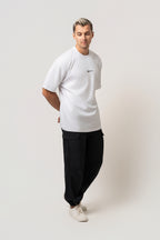 Oversize Backprint Interlock Tee - CHASE THE IMPOSSIBLE (WHITE)