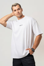 Oversize Backprint Interlock Tee - CHASE THE IMPOSSIBLE (WHITE)