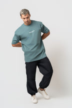 Oversize Backprint Interlock Tee - RISK IS BETTER THAN REGRET (MINT)
