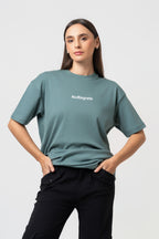 Oversize Backprint Interlock Tee - RISK IS BETTER THAN REGRET (MINT)