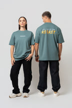 Oversize Backprint Interlock Tee - RISK IS BETTER THAN REGRET (MINT)