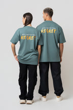 Oversize Backprint Interlock Tee - RISK IS BETTER THAN REGRET (MINT)