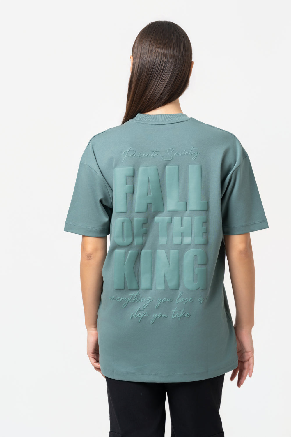 Oversize Backprint Interlock Tee - FALL OF THE KING (MINT)