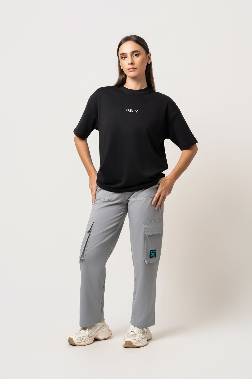 Oversize Backprint Interlock Tee - CHASE THE IMPOSSIBLE (BLACK)