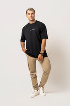 Oversize Backprint Interlock Tee - MASTERPIECE (BLACK)