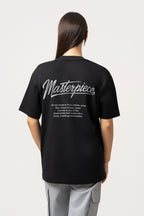 Oversize Backprint Interlock Tee - MASTERPIECE (BLACK)