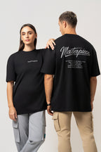 Oversize Backprint Interlock Tee - MASTERPIECE (BLACK)