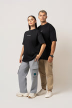 Oversize Backprint Interlock Tee - MASTERPIECE (BLACK)