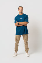 Oversize Backprint Interlock Tee - THE LEGEND (PETROL)