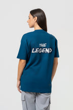 Oversize Backprint Interlock Tee - THE LEGEND (PETROL)