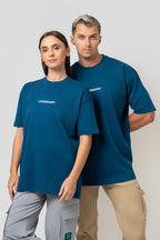 Oversize Backprint Interlock Tee - THE LEGEND (PETROL)