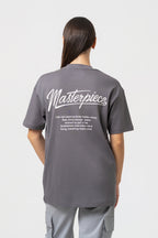 Oversize Backprint Interlock Tee - MASTERPIECE (DEEP ASH)