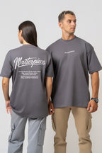 Oversize Backprint Interlock Tee - MASTERPIECE (DEEP ASH)
