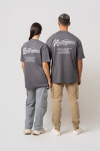 Oversize Backprint Interlock Tee - MASTERPIECE (DEEP ASH)