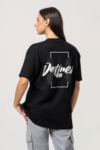 Oversize Backprint Interlock Tee - DESTINED TO WIN (BLACK)