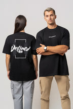 Oversize Backprint Interlock Tee - DESTINED TO WIN (BLACK)