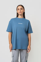 Oversize Backprint Interlock Tee - PERFECTION (ICE BLUE)