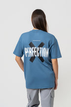 Oversize Backprint Interlock Tee - PERFECTION (ICE BLUE)