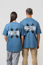 Oversize Backprint Interlock Tee - PERFECTION (ICE BLUE)