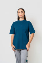 Oversize Backprint Interlock Tee - FALL OF THE KING (PETROL)