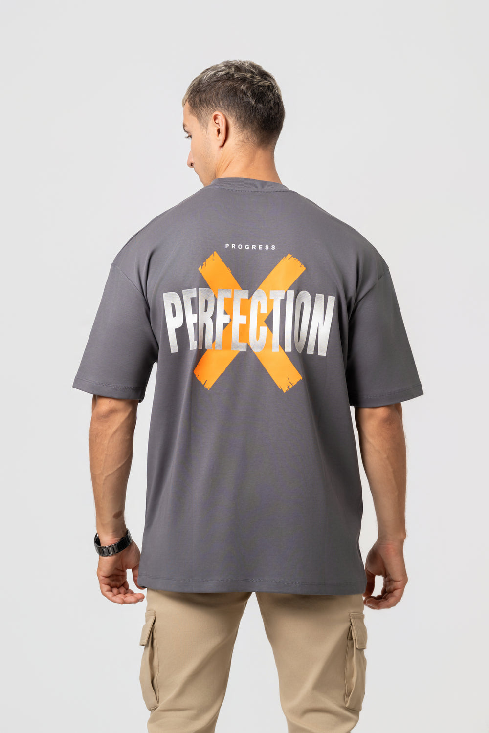 Oversize Backprint Interlock Tee - PERFECTION (DEEP ASH)