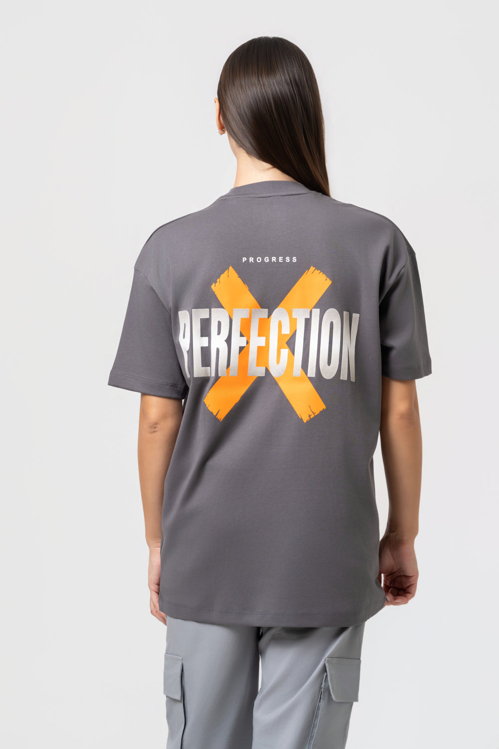Oversize Backprint Interlock Tee - PERFECTION (DEEP ASH)