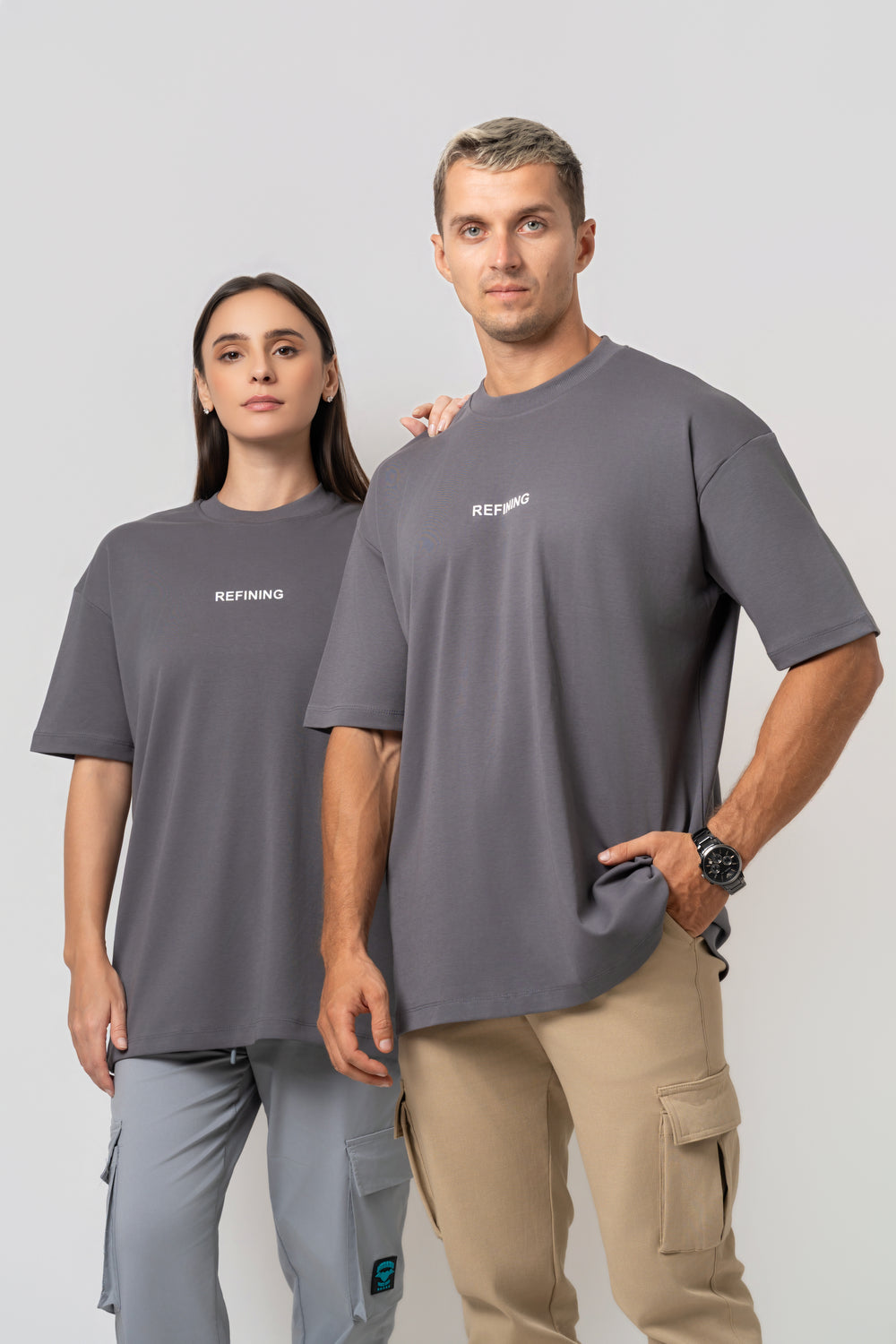 Oversize Backprint Interlock Tee - PERFECTION (DEEP ASH)