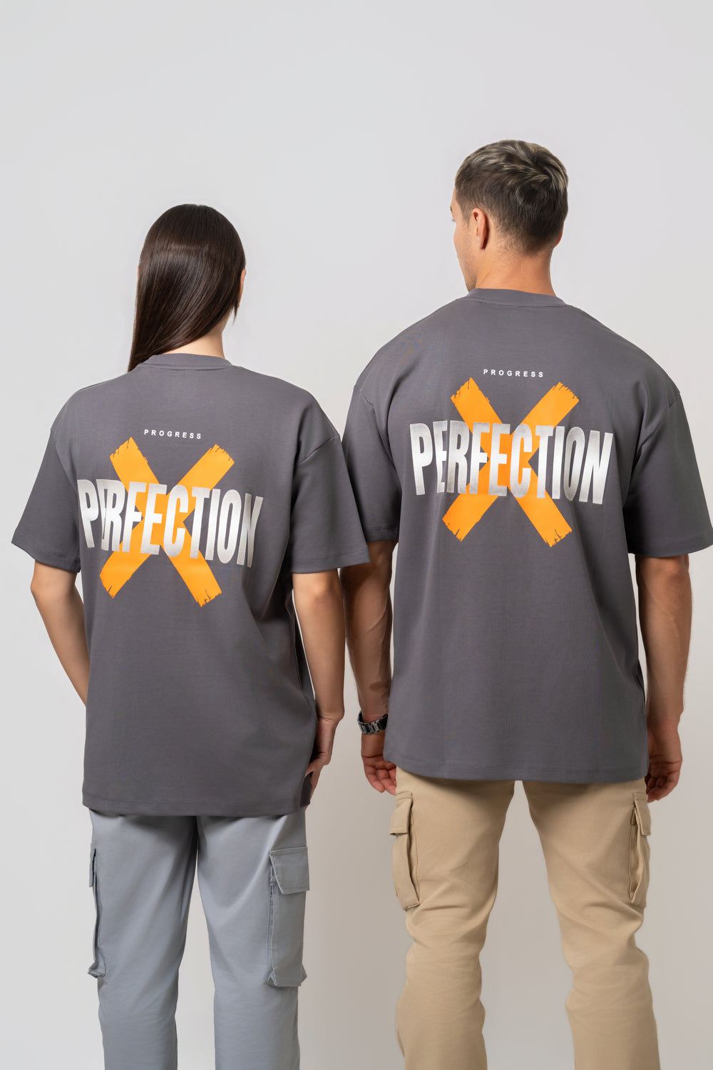 Oversize Backprint Interlock Tee - PERFECTION (DEEP ASH)