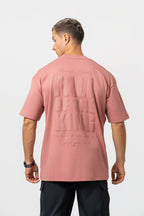 Oversize Backprint Interlock Tee - FALL OF THE KING (DUSTY ROSE)