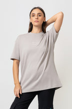 Oversize Backprint Interlock Tee - FALL OF THE KING (LITE ASH)