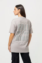 Oversize Backprint Interlock Tee - FALL OF THE KING (LITE ASH)