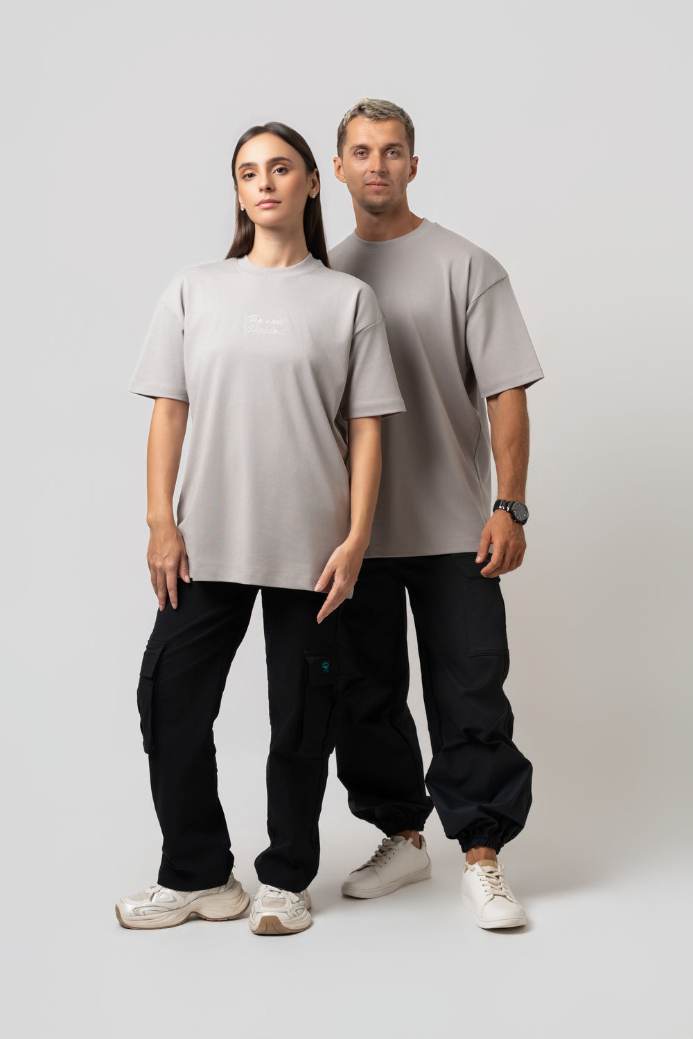 Oversize Backprint Interlock Tee - FALL OF THE KING (LITE ASH)