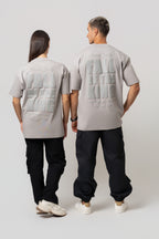 Oversize Backprint Interlock Tee - FALL OF THE KING (LITE ASH)