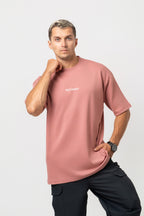 Oversize Backprint Interlock Tee - PERFECTION (DUSTY ROSE)