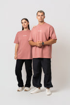Oversize Backprint Interlock Tee - PERFECTION (DUSTY ROSE)