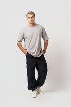 Oversize Backprint Interlock Tee - VISION (LITE ASH)