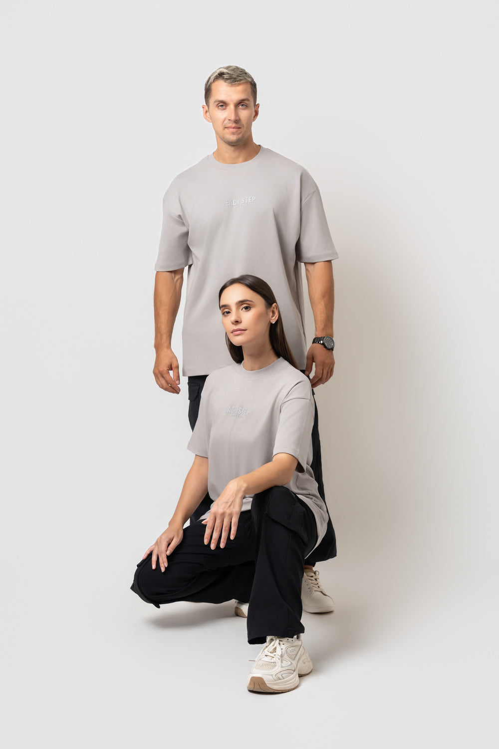 Oversize Backprint Interlock Tee - VISION (LITE ASH)