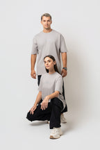 Oversize Backprint Interlock Tee - VISION (LITE ASH)