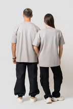 Oversize Backprint Interlock Tee - VISION (LITE ASH)